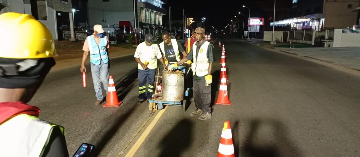 Scrapping of 17. 4KM of Road in Monrovia and its Environs